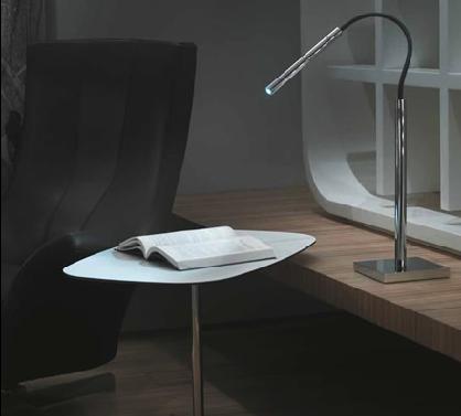 C129-600281501 By Modiss-Luccas Collection Satin Aluminium Finish Table Lamp